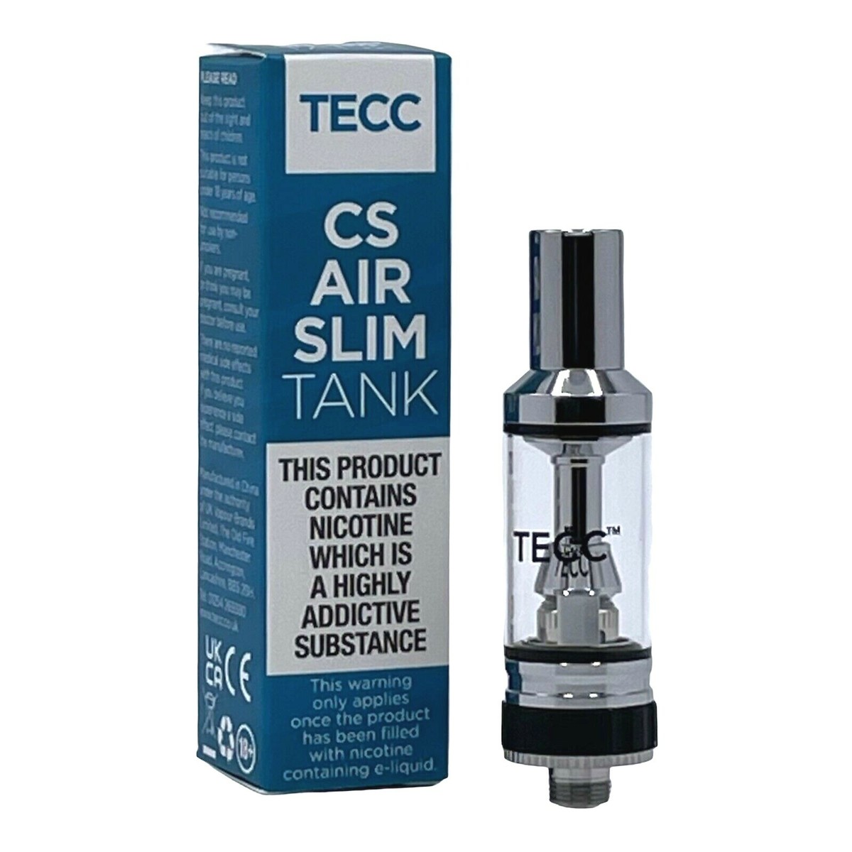 TECC CS Air Slim Clearomizer Arc 5 / Slim / Mini Tank 1.5 Coils (1.8ml)  TPD | eBay UK