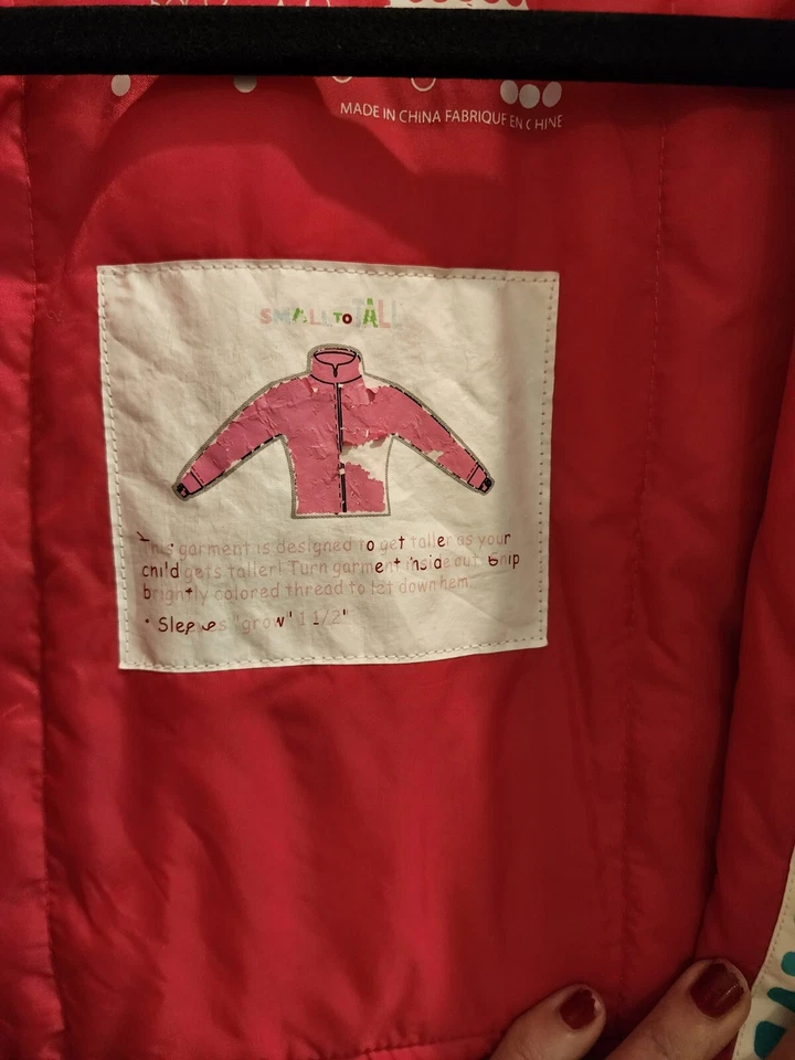 Spyder Girls Sz 6 Bitsy Lola Jacket White Cascade Pink Print No Hood MSRP $150 - Image 4 of 4