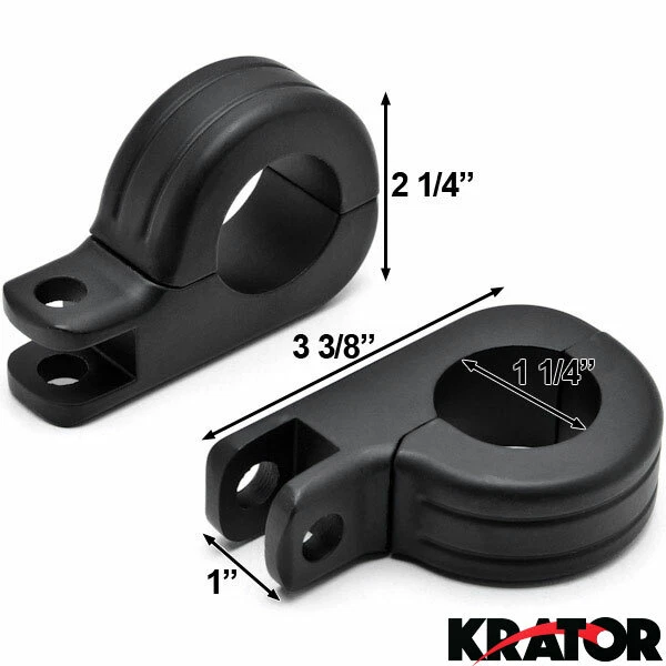 Engine Guard Footpeg Clamps / Highway Bar Mounts For Harley 1-1/4" H-D & Metric - Image 3 of 4