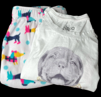 GIRLS PAJAMAS SET 2 PIECE SLEEPWEAR  Circo WINTER Dog Print SIZE L 10-12