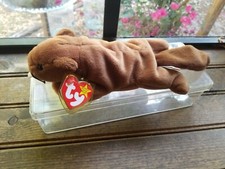 TY Beanie Baby BUCKY THE BEAVER 1995 4016 / With ERRORS  New W/Tag