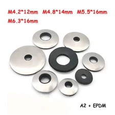 M4 M5 M6 Roofing Washers EPDM Rubber Waterproof Bonded Screw Sealing 12/14/16mm