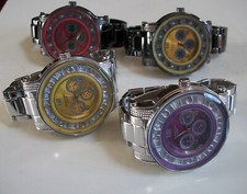 Mens silver or hematite finish Techno King br...