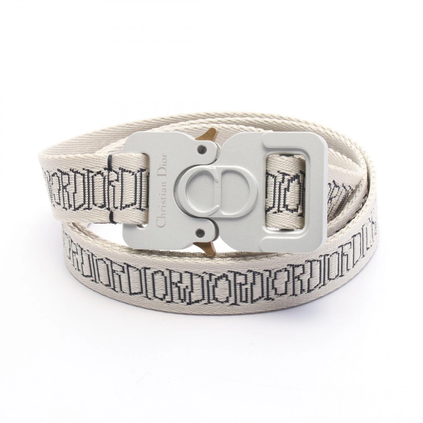 Ceinture Christian Dior ceinture #85 toile beige noir occasion homme