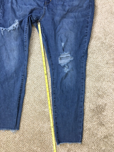 Levi's Jeans Women's 22W 41x28 Blue Denizen High Rise Super Skinny Distressed - Picture 7 of 16