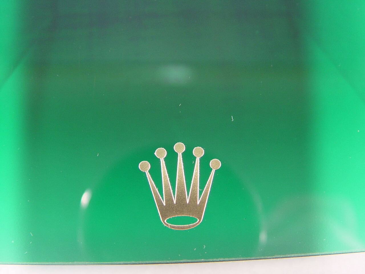 Supporto orologio Rolex in acrilico verde foto 2