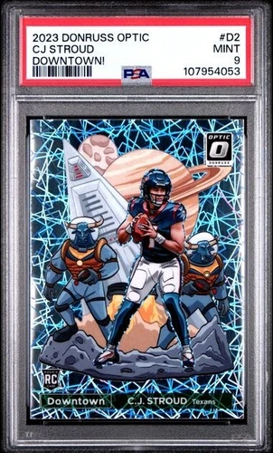 2023 Panini Donruss Optic CJ Stroud Downtown Case Hit RC #D2 PSA 9