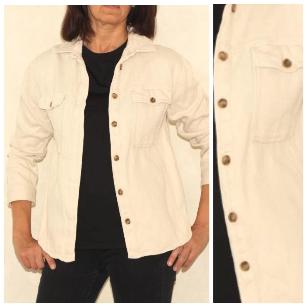 OFF WHITE Blazer Velluto Bianco Off Giacca Tagliata Vintage anni '90 XS