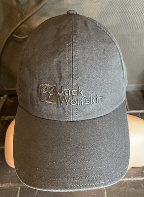 NICE Jack Wolfskin Black Strap Back Hat Hiking Camping Fishing Outdoors Cap OS