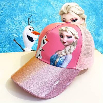 Disney Baseball Cap rosa Frozen Elsa mit rosa Glitzerspitze