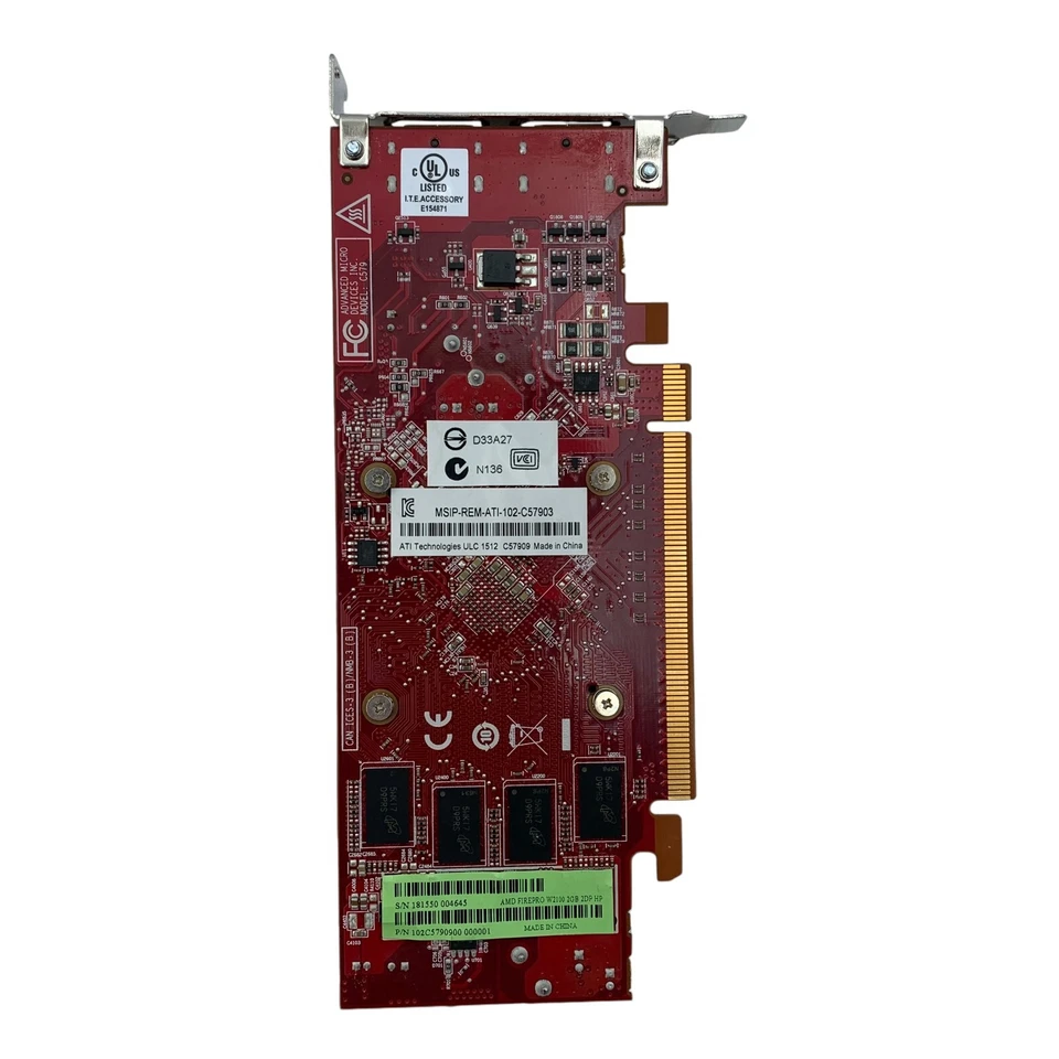 AMD FIREPRO W2100 2GB GDDR3 PCIE 16X 2X DISPLAYPORT Video Card - Image 2 of 4