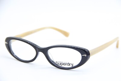 NEW SUPERDRY DAISY . BLACK BEIGE AUTHENTIC FRAMES EYEGLASSES 51-16