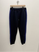 Sergio Tacchini Track Pants Joggers Men s Large Navy Purple Zip Ankle Logo