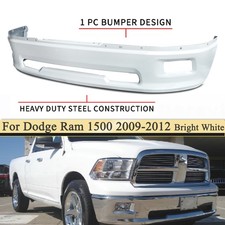 1-piece Front Bumper Face Bar Bright White For Dodge Ram 1500 2009-12 W Fog 1-piece Front Bumper Face Bar Bright White For Dodge Ram 1500 2009-12 W Fog