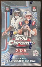 2025 Topps Chrome NFL Football Sealed Hobby Box Brand New In Hand