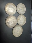 Lot of 5 1944-1949 Canada Silver Quarters Circulated Condition Beautiful Coins