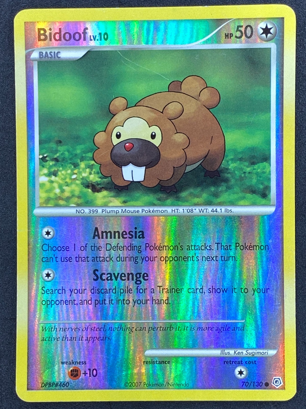 Pokémon Bidoof Reverse Holo 70/130 DP Diamond & Pearl LP