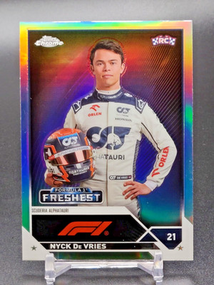 2023 Chrome Formula 1 F1 SILVER Refractor #193 Nick De Vries RC Rookie Freshest