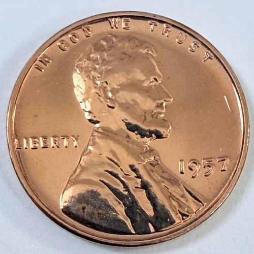 1957 Lincoln Wheat Cent- Choice Gem Proof Luster #7198