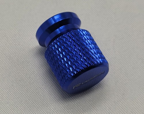 4Pc Blue for Volvo RDesign Aluminum Car Tire Valve Caps Tire Valve Stem Covers - Picture 3 of 4