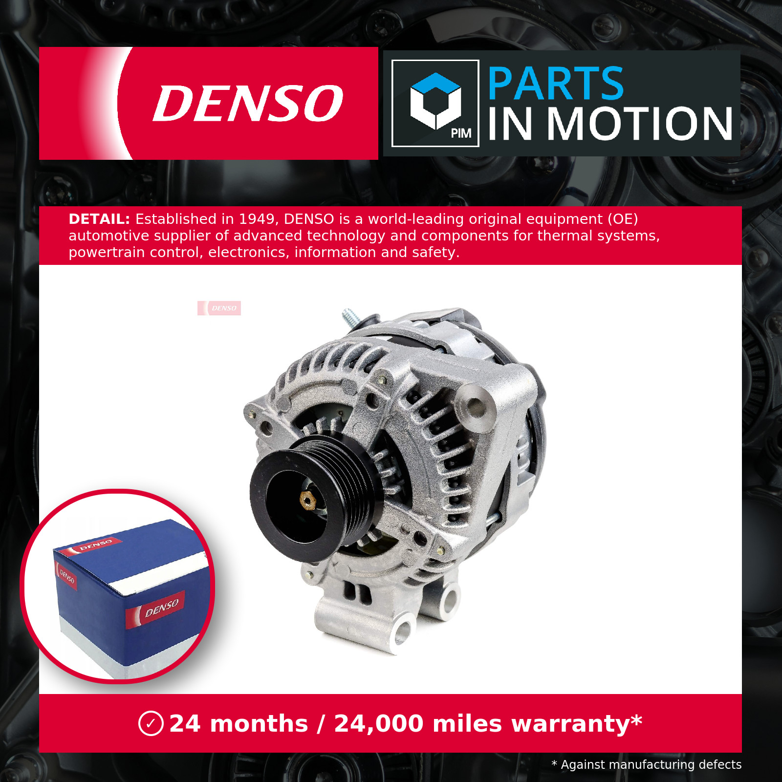 Alternator fits RANGE ROVER SPORT L320 4.4 05 to 13 Denso 5H2210300CC LR008860