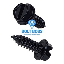 Bolt Boss Black License Plate Screws Hex Head 400 Pack 14 X 34 Auto Dealer