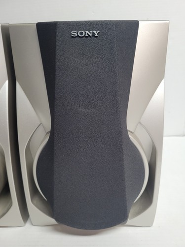 Pair of SONY SS-J50 6 Ohm Bookshelf Speakers - Gray With Black Grills - Picture 24 of 24