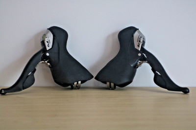 Shimano 105 - ST-5700 Double STI Shifters - Black - 2x 10s Road Gravel