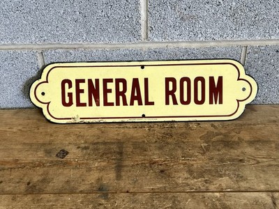 Original Vintage Nordost Eisenbahnen Emaille Stahl Schild General Room