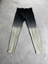 Zyia Active Leggings Size Small Black White Ombre Light N Tight Hi-Rise Workout