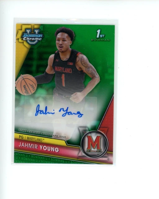 2023-24 Bowman Chrome U Green Refractor Auto #BCPAJY Jahmir Young #D 24/99 1st