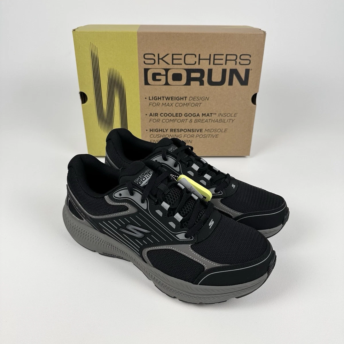 New NIB Mens Skechers‎ Go Run Ride 9 Black Athletic Sneakers Shoes Size 12 M skechers go run ride products for sale | eBay main image 3