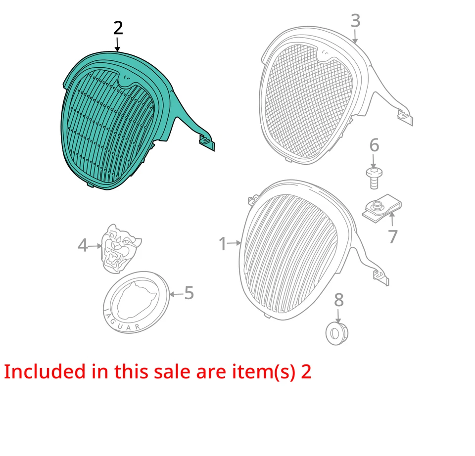 Grille JAGUAR S-TYPE 05 06 07 08 Foto 2 de 3