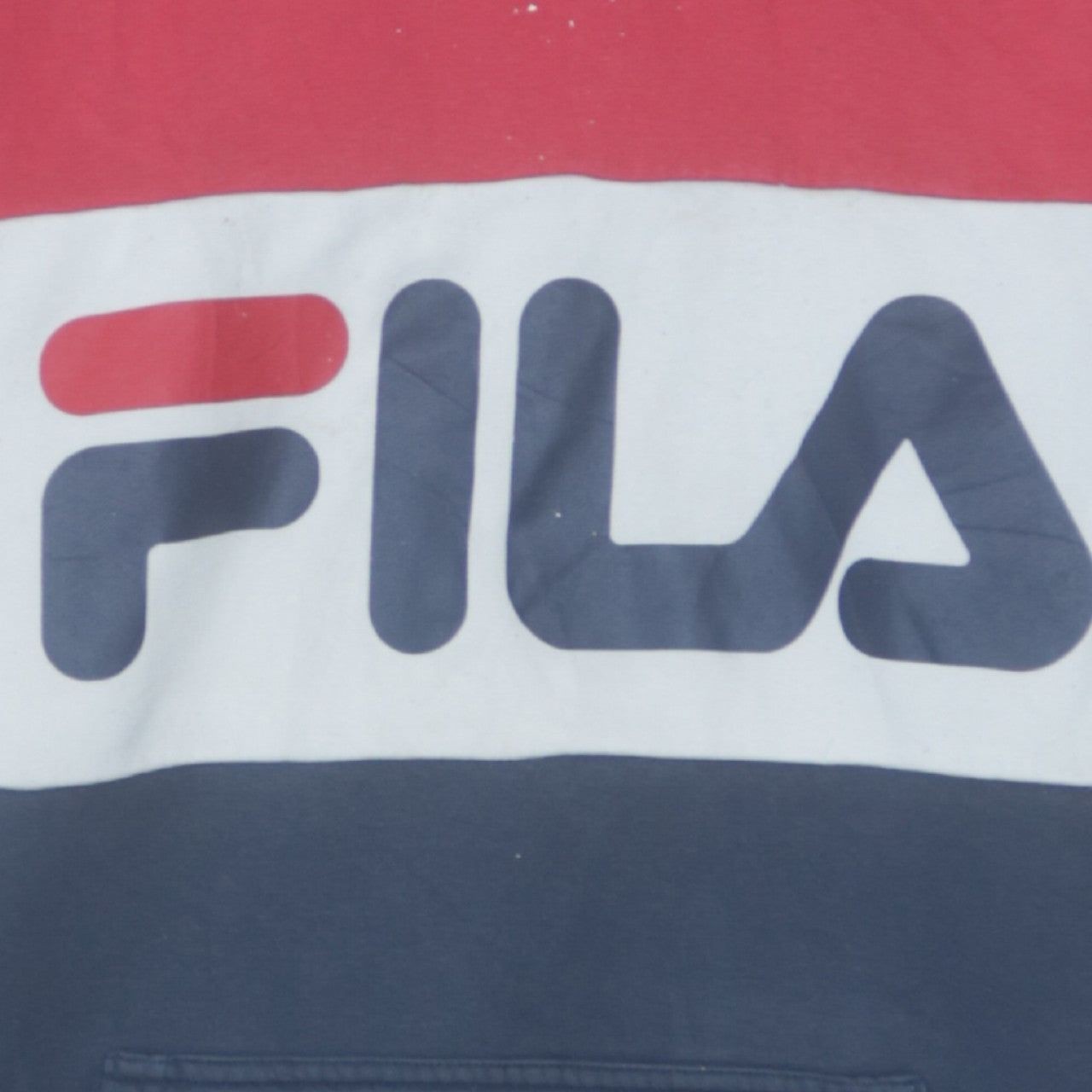 Felpa con cappuccio vintage FILA BLU UOMO XS