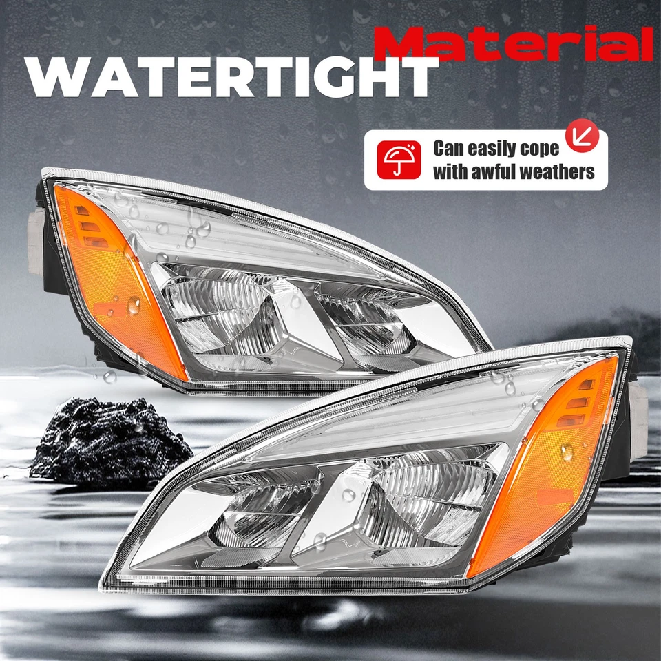 For Freightliner Cascadia 2018-2025 2022 23 Full LED Chrome Headlights Headlamps - Image 4 of 4