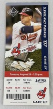 MLB 2007 08/28 Minnesota Twins at Cleveland Indians Ticket-Brian Buscher HR