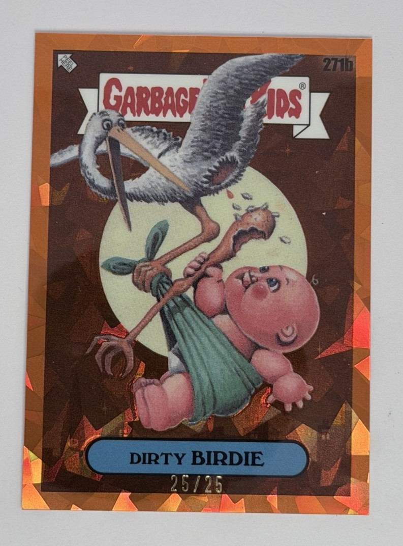 2024 Topps Garbage Pail Kids Chrome Sapphire #271b Dirty Birdie front