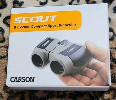 Carson Jd-822 Compact Binocular, 8 X 22 Magnification, Bk-7 Prism, 393 Ft Field