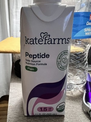 Kate Farms Organic Peptide 1.5 Nutrition Formula Plain 11oz, Case Of 12, Dec 26