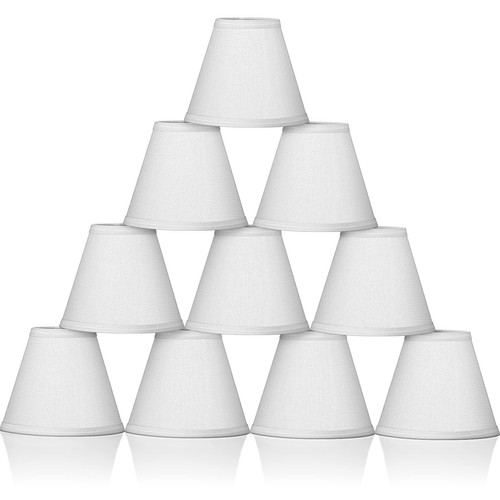 Shades Small Lamp Shade Clip Fitter Lampshade Linen Lamp Shades, 3 x 6 x 5, Set