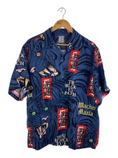 WACKO MARIA Short Sleeve Shirt NVY All Over Pattern