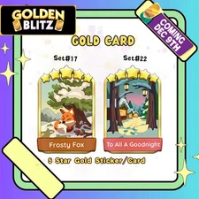 🎅 MONO-POLY Golden Blitz GO Golden Stickers (Frosty Fox + To AIl A Goodnight)🎄