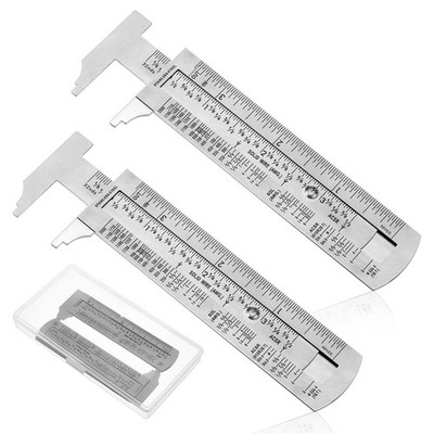 Copkim 2 Pcs Wire Gauge Measuring Tool Metal Thickness Gauges Stainless Steel...