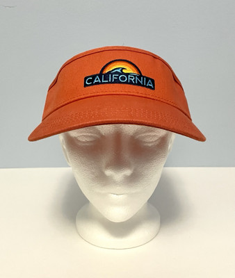 California Embroidered Adjustable Orange Visor Hat The Game Brand Cap