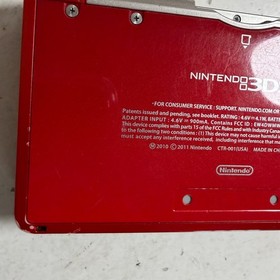 Nintendo 3DS CTR-001 Flame Red Handheld Video Gaming Console with Accessories