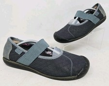 Keen Womens Sienna MJ Quilted Gray Elastic Mary Jane shoes Sz 8