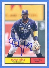 YANDY DIAZ Signed/Autographed 2024 Topps Archives 1961 Card #67 TB Rays w/COA b