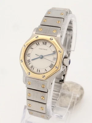 Cartier Santos Octagon Lady 25mm Stahl/Gold Ref. 187903 - Bild 1 von 4