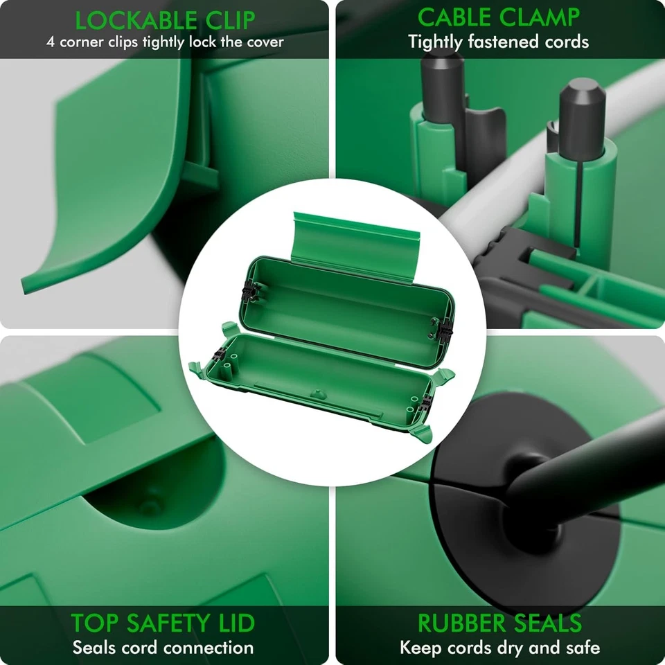 2 PACK RESTMO Outdoor IP44 Waterproof Connection Box, Extension Cord Plug Cover - Image 3 of 4