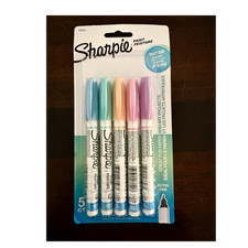 Sharpie Paint Water-Based Extra Fine Point Permanent Markers, Pastel Colors 5 ct